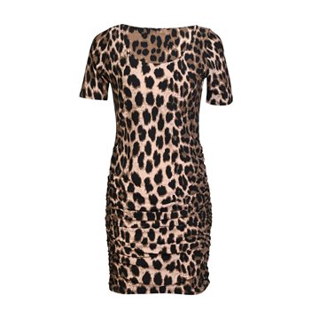 Liberté - Alma SS Turn Dress - Big Lux Leo Fossil 